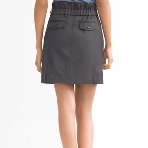 Paper bag style waist mini skirt